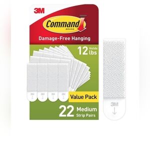 3M Command Medium Strip Pairs Value Pack